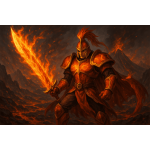 Flame Swordsman wielding blazing swor… – Nature Gaming Playmat