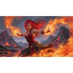 A dynamic fantasy artwork in Aleksi – Fantasy Gaming Playmat