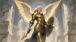 A mystical creature illustration in Kev – Fantasy Gaming Playmat