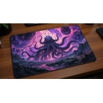 Custom gaming playmat design featuring artwork inspired by 'A cosmic horror illustration i...' in abstract style featuring...