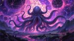 A cosmic horror illustration in John – Abstract Gaming Playmat