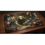 Custom gaming playmat design featuring artwork inspired by 'A steampunk fantasy illustrati...' featuring bronze and copper...