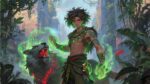 A planeswalker illustration in Aleksi… – Fantasy Gaming Playmat