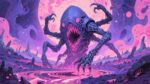 A cosmic horror illustration in Vincent – Abstract Gaming Playmat