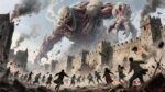 A horrifying titan artwork in Hajime – Fantasy Gaming Playmat