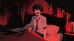 A psychological thriller illustration… – Dark Gaming Playmat