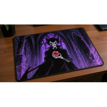 Custom gaming playmat design featuring artwork inspired by 'A supernatural artwork in Deat...' in dark style featuring pur...