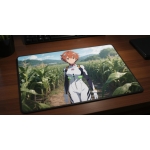 Custom gaming playmat design featuring artwork inspired by 'A squad leader artwork in Darl...' in portrait style optimized...