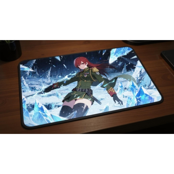 Custom gaming playmat design featuring a ice optimized for landscape format created by Bozo Egg