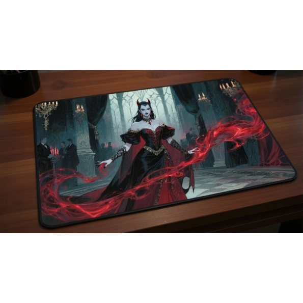Custom gaming playmat design featuring a magic in fantasy style optimized for landscape format created by Bozo Egg