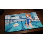 Custom gaming playmat design featuring a water with blue tones optimized for landscape format created by Bozo Egg