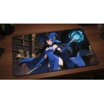 Custom gaming playmat design featuring a staff with magic in fantasy style with blue tones creating a ethereal atmosphere ...