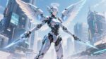 A machine illustration in Takahashi’s… – Sci-Fi Gaming Playmat
