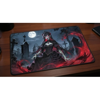 Custom gaming playmat design featuring a magic in fantasy style optimized for landscape format created by Bozo Egg