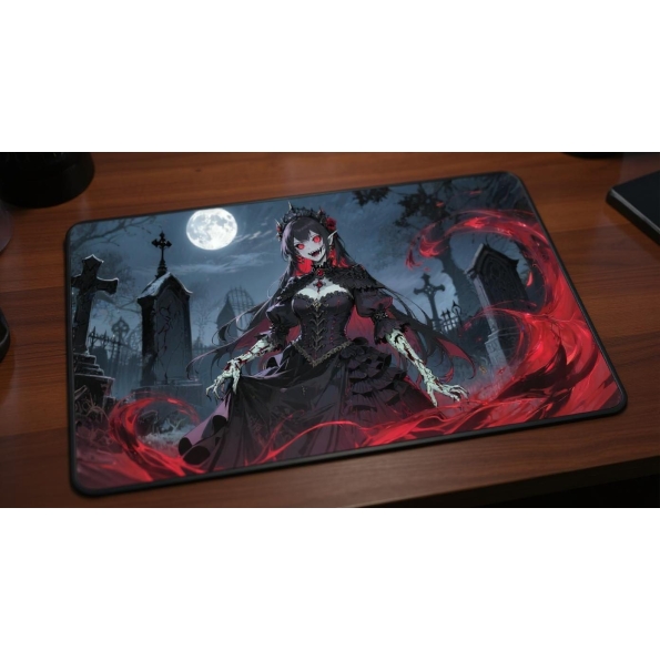 Custom gaming playmat design featuring a magic in fantasy style optimized for landscape format created by Bozo Egg