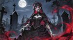 A zombie illustration in gothic anime – Fantasy Gaming Playmat