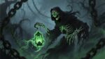 A dark fantasy illustration in the – Dark Gaming Playmat