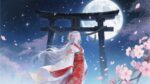 Moonlit Shrine Maiden A mystical illu… – Custom Gaming Playmat