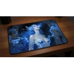 Custom gaming playmat design featuring artwork inspired by 'Jace's Mind Temptress A hypnot...' in urban style featuring az...