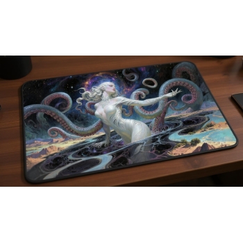 Custom gaming playmat design featuring artwork inspired by 'Emrakul's Eldritch Whispers A ...' in nature style creating a ...