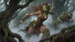 Garruk’s Wild Huntress A primal gravure – Animal Gaming Playmat