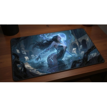 Custom gaming playmat design featuring artwork inspired by 'Jace's Memory Seductress A psy...' in urban style optimized fo...