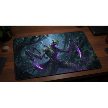 Custom gaming playmat design featuring artwork inspired by 'A alien horror artwork in Atey...' in sci-fi style featuring r...