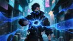A futuristic artwork in Riot’s Valorant – Sci-Fi Gaming Playmat