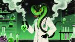 A poison illustration in design, Viper – Abstract Gaming Playmat