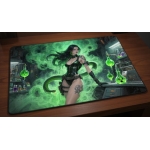 Custom gaming playmat design featuring artwork inspired by 'Viper's Toxic Laboratory A ven...' in dark style with emerald ...