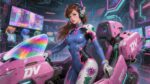 D.Va’s Neon Gaming Arena A cyberpunk – Sci-Fi Gaming Playmat