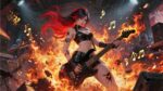 Xinyan’s Rock Revolution A fiery gravure – Fantasy Gaming Playmat