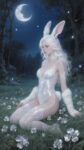 Lunar Rabbit’s Moonlit Meadow A celes… – Fantasy Artist Trading Card